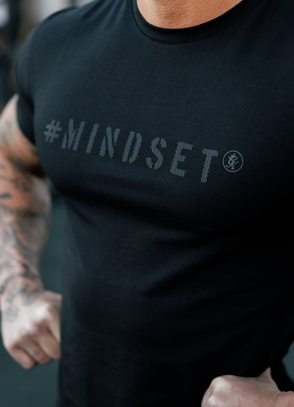 gym king Mindset Jersey Tee Black