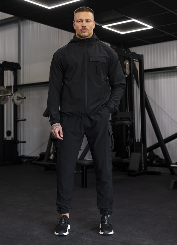 Gym King Mini Ripstop Woven Utility Jacket Black