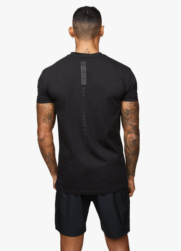 Gym King Nothing Beats Belief Tee Black