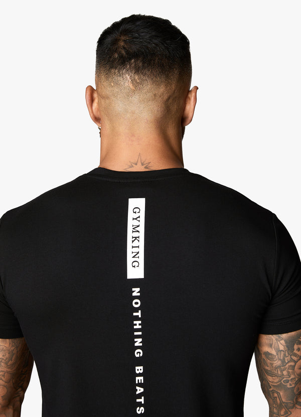 Gym King Nothing Beats Belief Tee Black/White