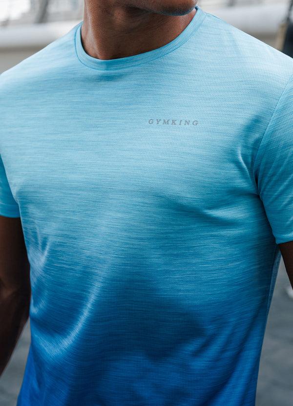 Gym King Ombre Space Dye Tee Ocean Breeze