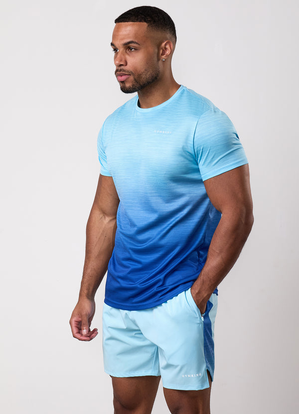 Gym King Ombre Space Dye Tee Ocean Breeze