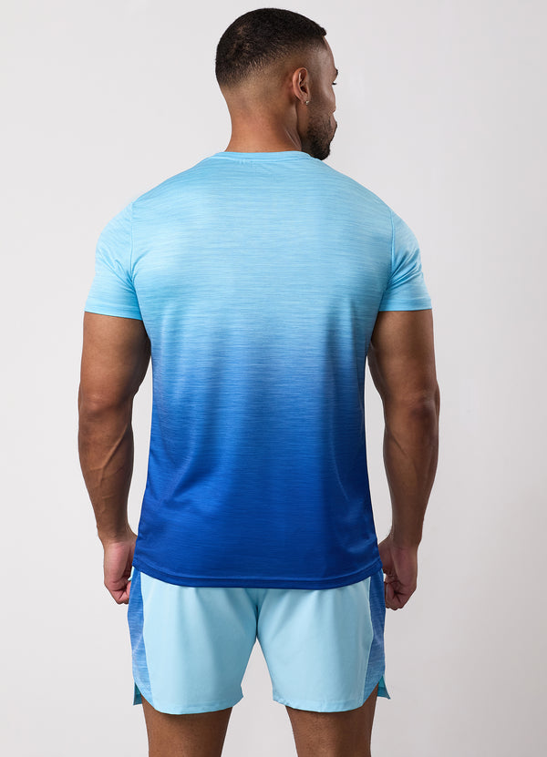 Gym King Ombre Space Dye Tee Ocean Breeze