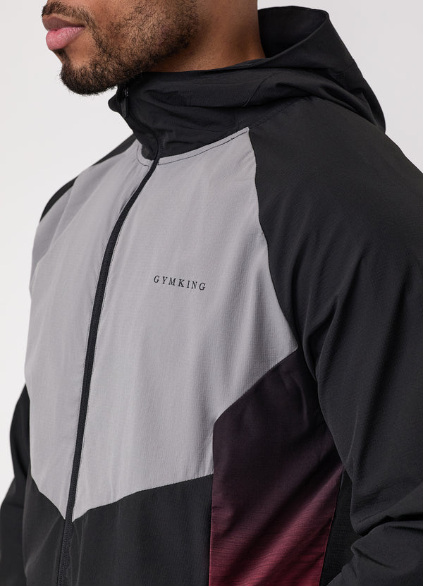 Gym King Ombre Windbreaker Salsa/Black/Light Grey