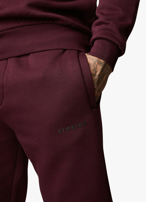 Gym King Outline Print Jogger Burgundy