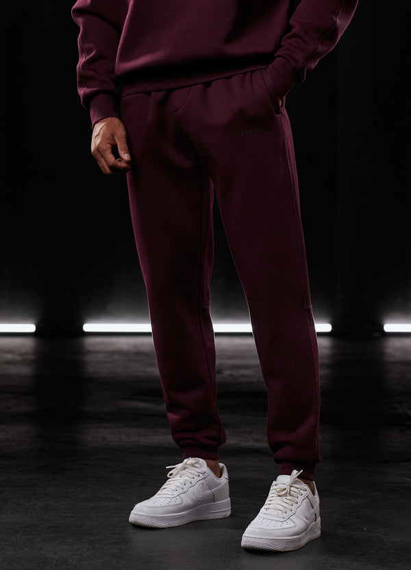 Gym King Outline Print Jogger Burgundy