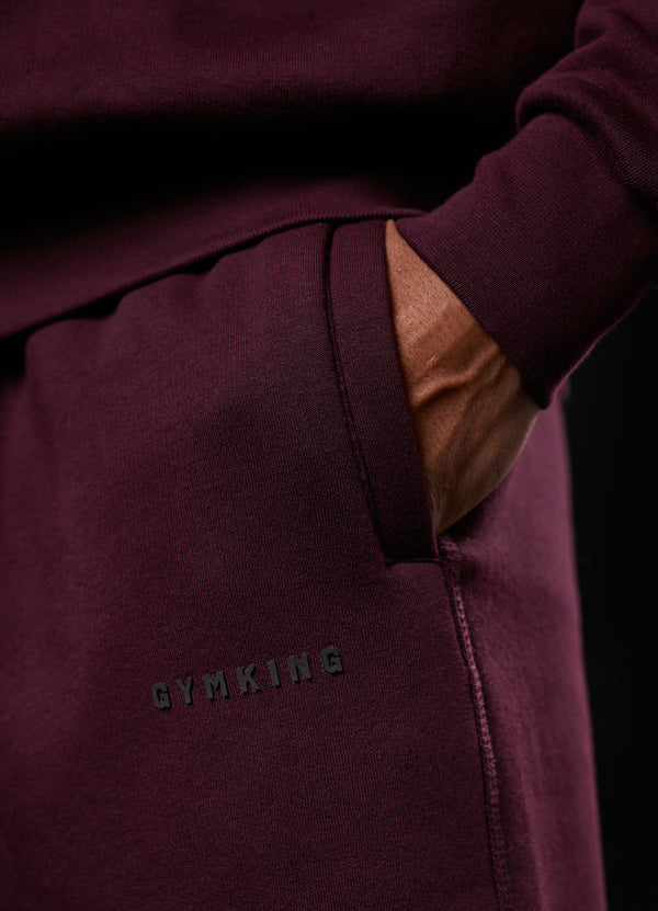 Gym King Outline Print Jogger Burgundy