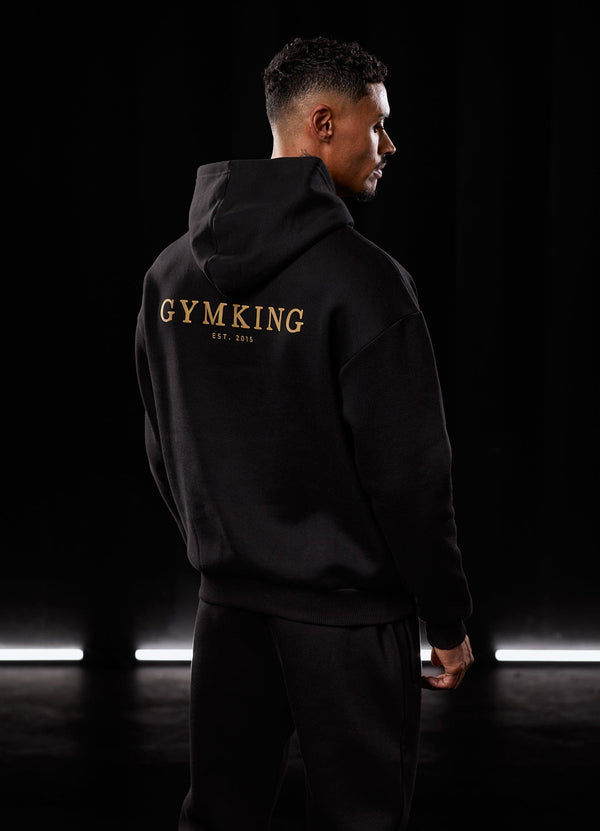 Gym King Oversized Logo Hoodie Black/Gold