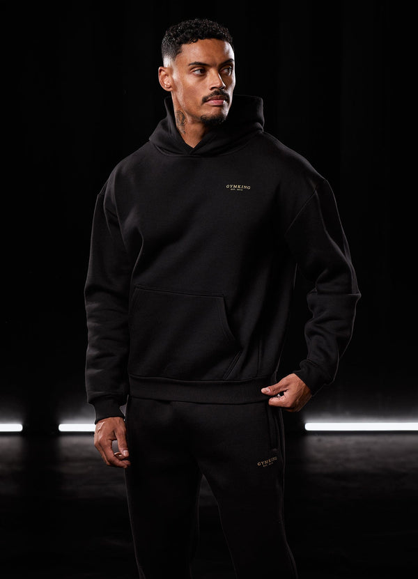 Gym King Oversized Logo Hoodie Black/Gold