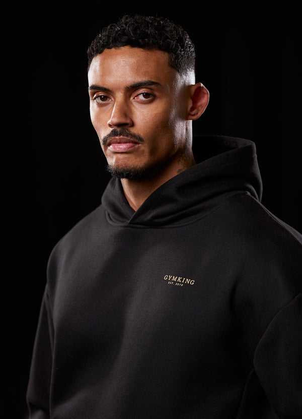 Gym King Oversized Logo Hoodie Black/Gold