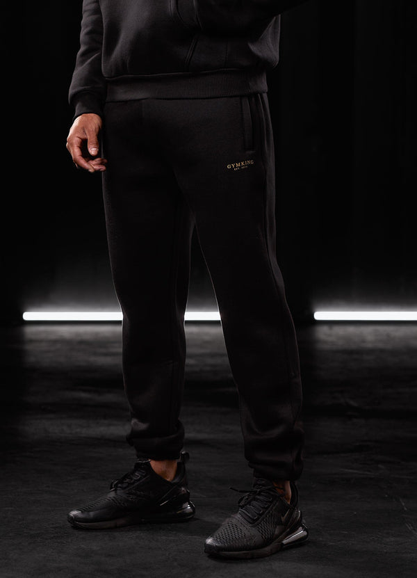 Gym King Oversized Logo Jogger Black/Gold