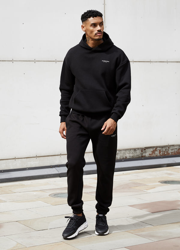 gym king Oversized Logo Jogger Black