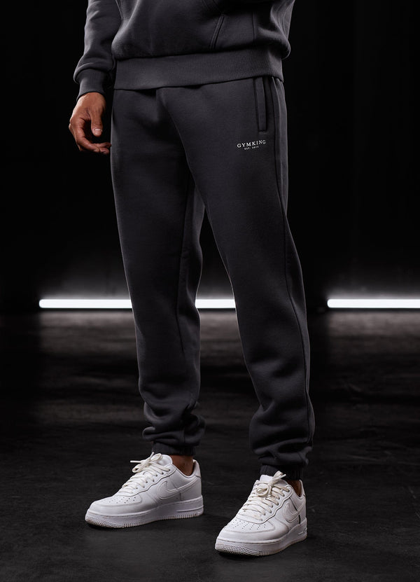Gym King Oversized Logo Jogger Dark Pewter