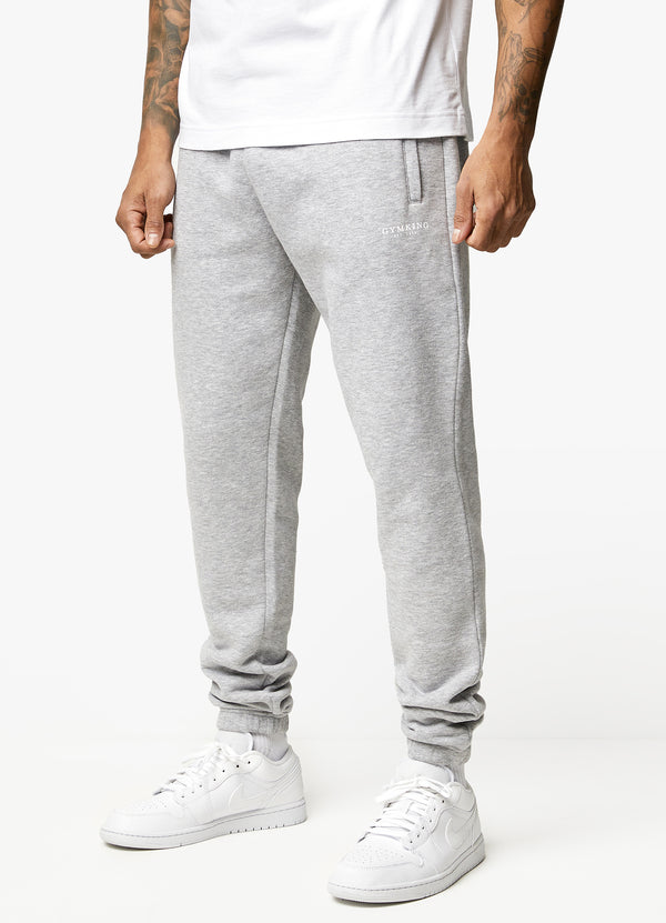 Gym King Oversized Logo Jogger Light Grey Marl