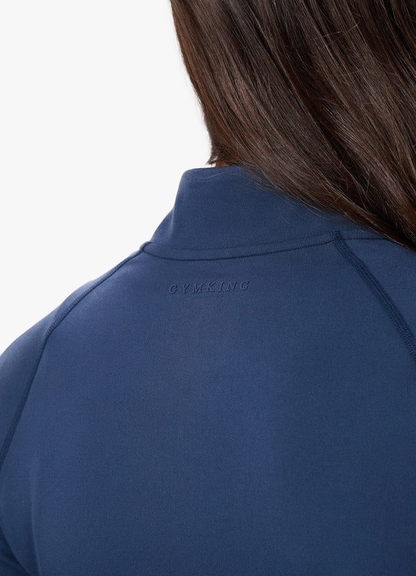 Gym King Peach Luxe Full Zip Jacket Rich Blue Luxe