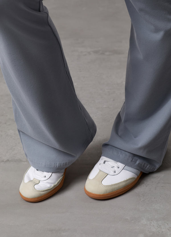 Gym King Plush Flared Trousers Blue Mist