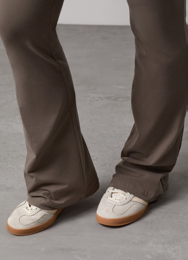 Gym King Plush Flared Trousers Deep Mink