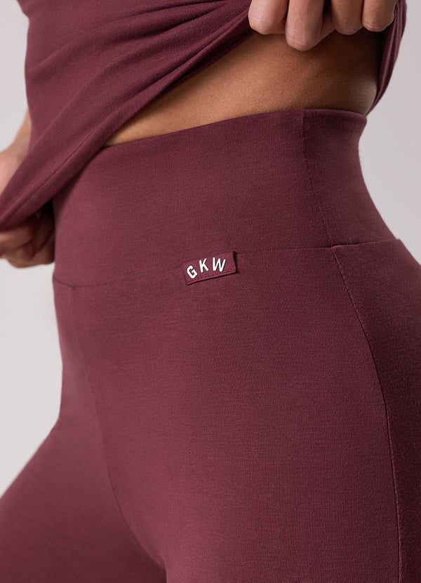 Gym King Plush Jersey Legging Burgundy