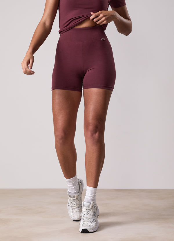 Gym King Plush Jersey Short Burgundy