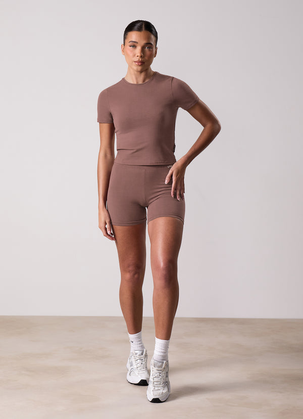 Gym King Plush Jersey Short Fawn