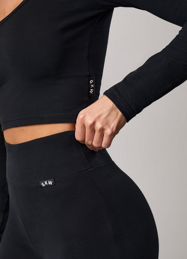 Gym King Plush Long Sleeve Tee Black