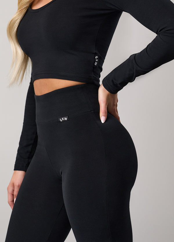 Gym King Plush Long Sleeve Tee Black