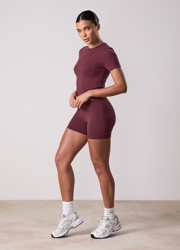 Gym King Plush Short Sleeve Tee Burgundy