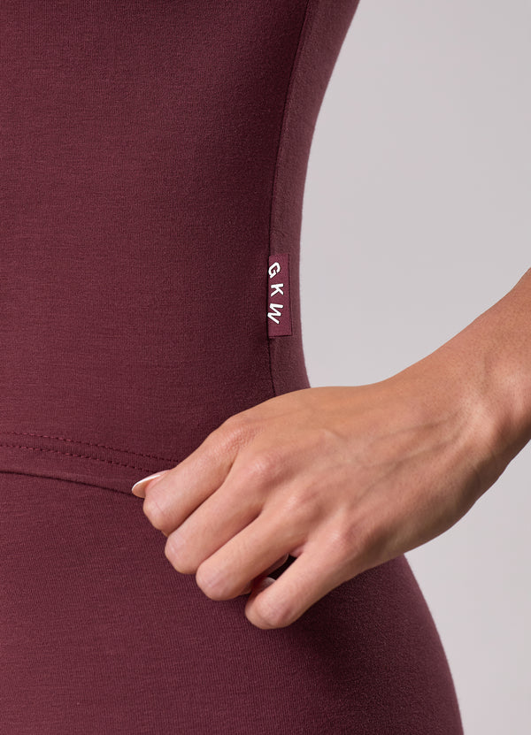 gym king Plush Short Sleeve Tee Burgundy