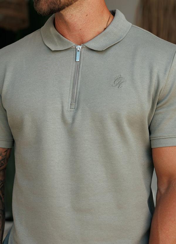 Gym King Portals Texture Polo Soft Khaki