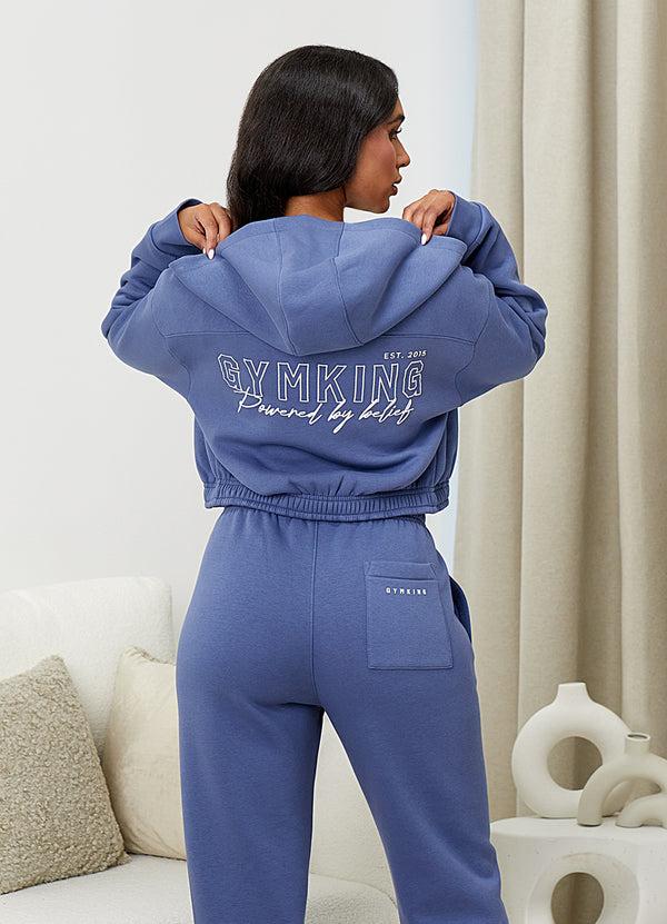 Gym King Powered By Belief Sweatpants Blue Steel