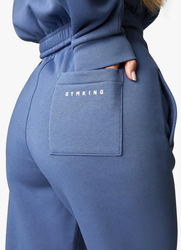 gym king Powered By Belief Sweatpants Blue Steel