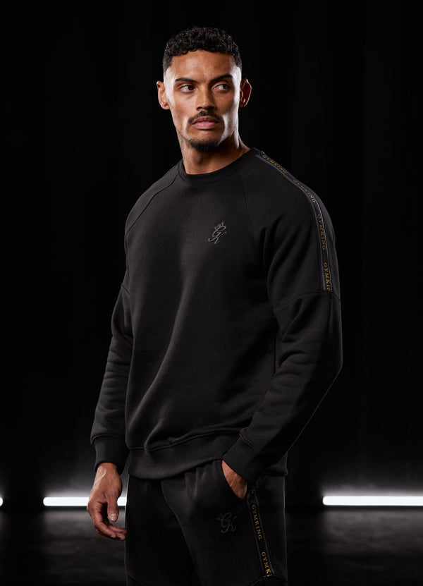 Gym King Premium Taped Crew Black/Gold