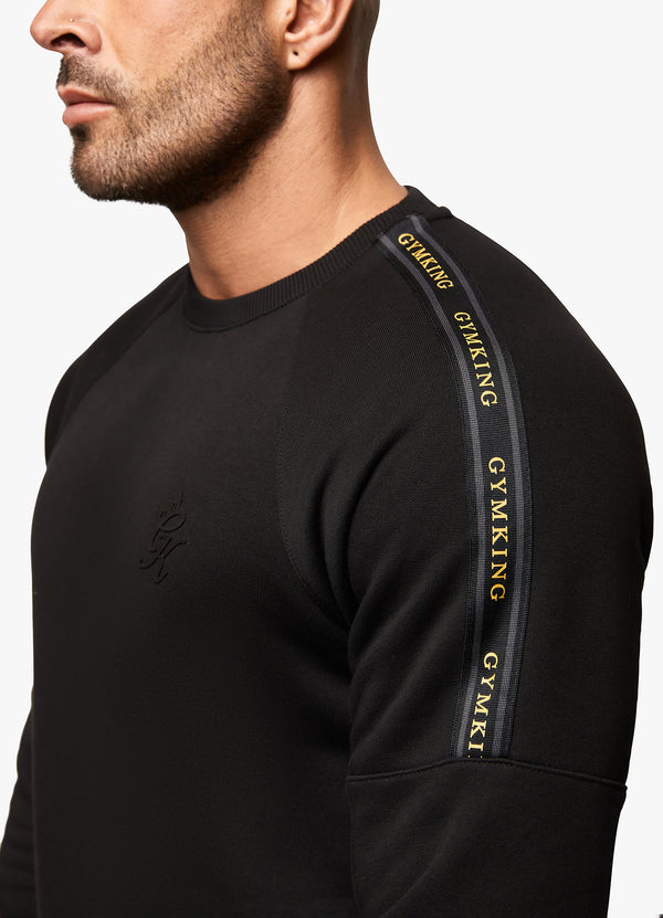 gym king Premium Taped Crew Black/Gold