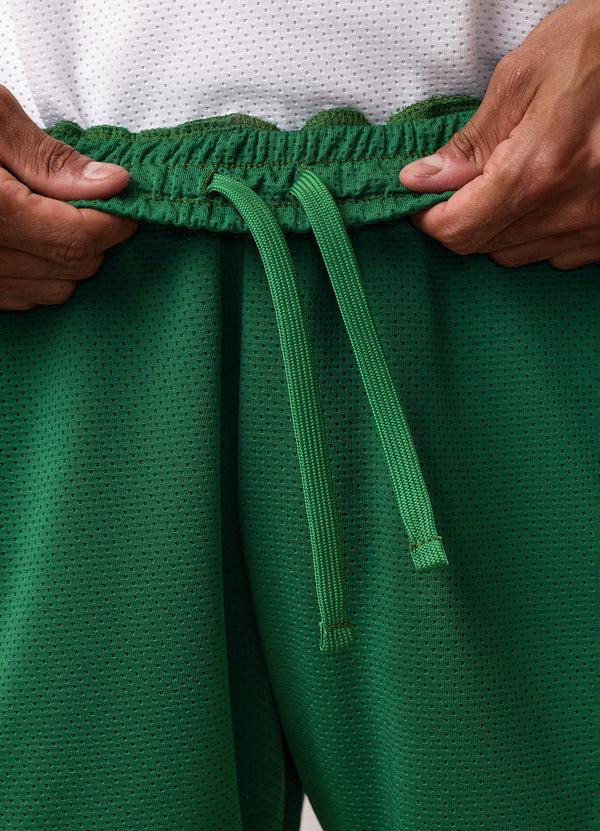 Gym King Pro Classic Mesh Short White/Bottle Green