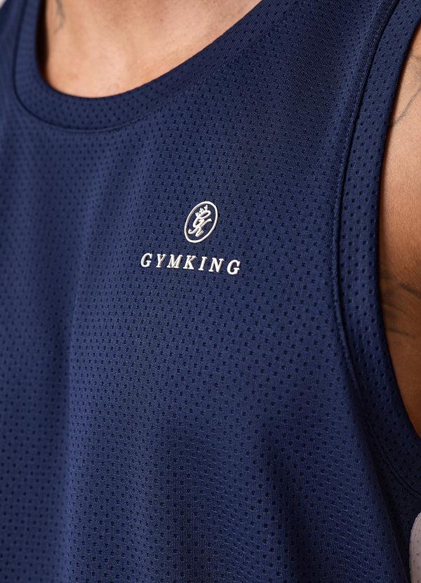 Gym King Pro Classic Mesh Vest GK Navy