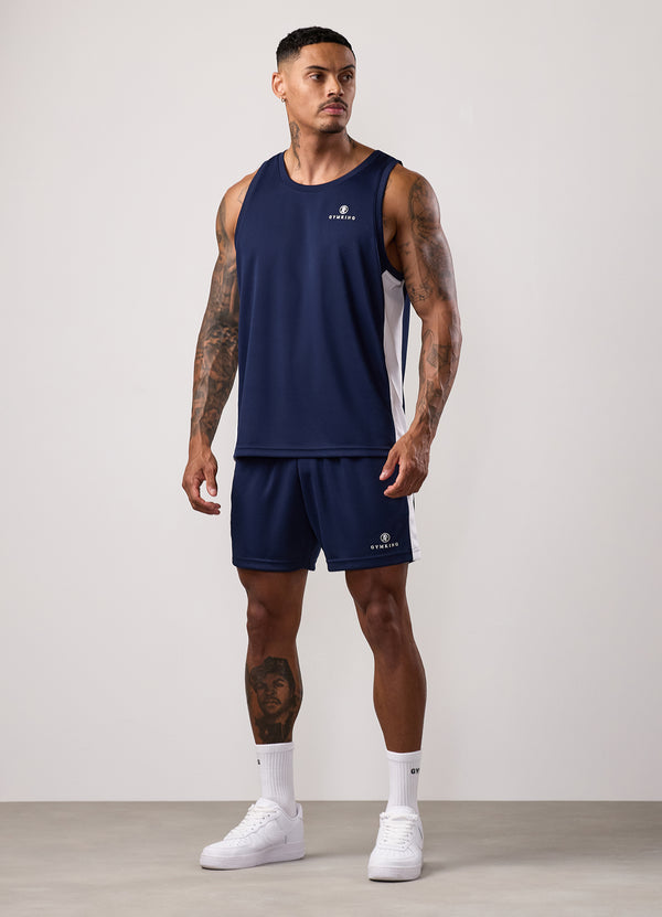 Gym King Pro Classic Mesh Vest GK Navy