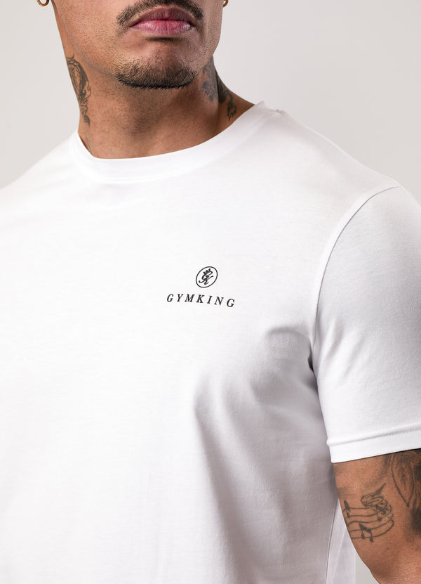Gym King Pro Graphic Tee White