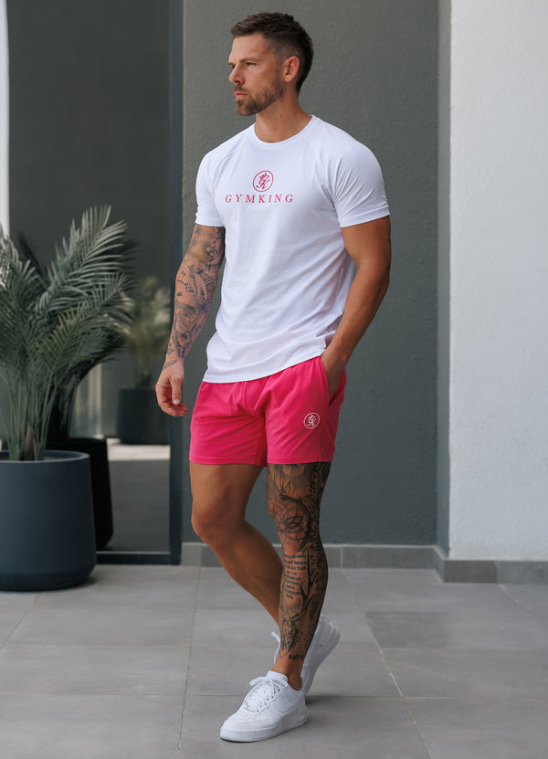 Gym King Pro Jersey Short Raspberry
