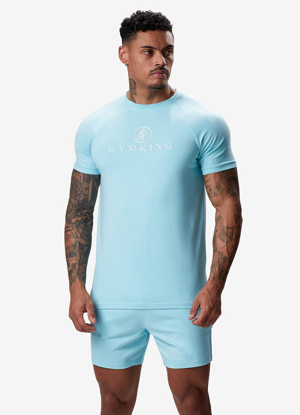 Gym King Pro Jersey Tee Aqua Sky