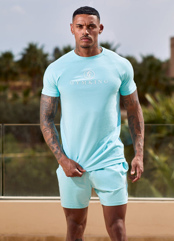 gym king Pro Jersey Tee Aqua Sky