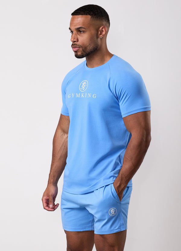 Gym King Pro Jersey Tee Azure Blue