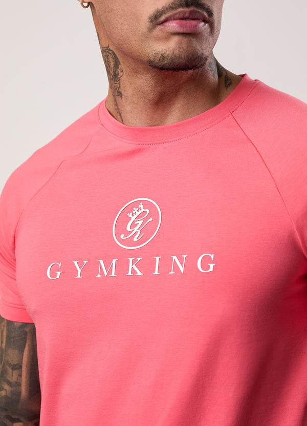 Gym King Pro Jersey Tee Coral