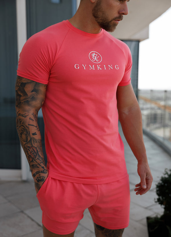 gym king Pro Jersey Tee Coral