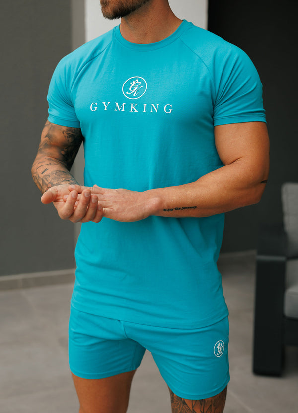 Gym King Pro Jersey Tee Marine Teal