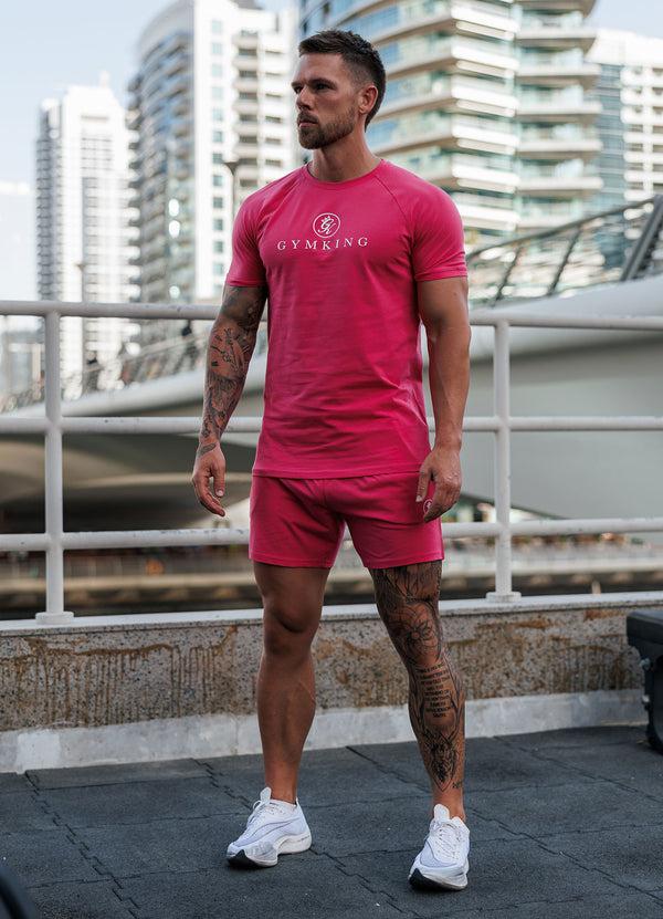 Gym King Pro Jersey Tee Raspberry