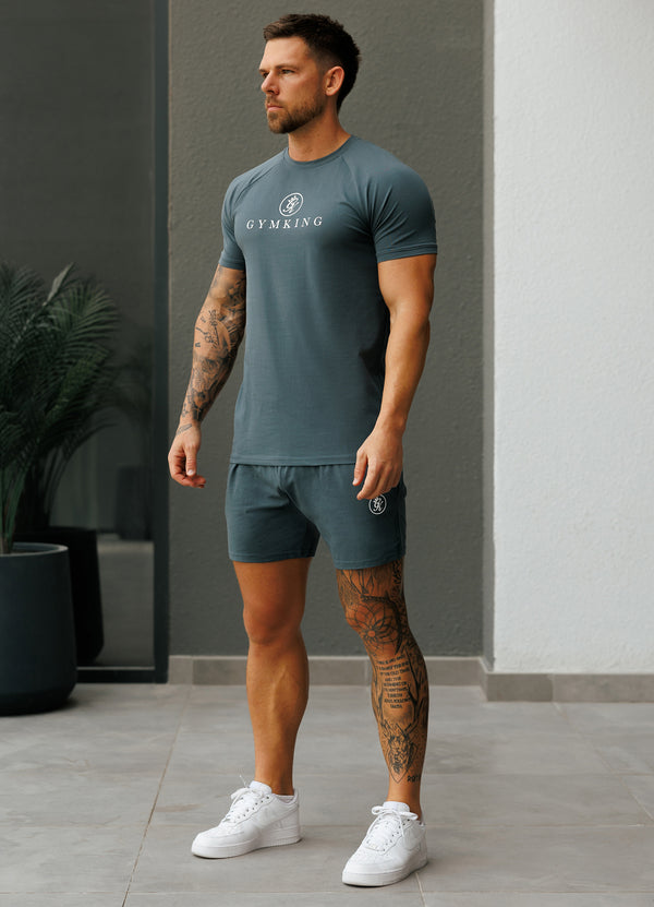 Gym King Pro Jersey Tee Slate Grey