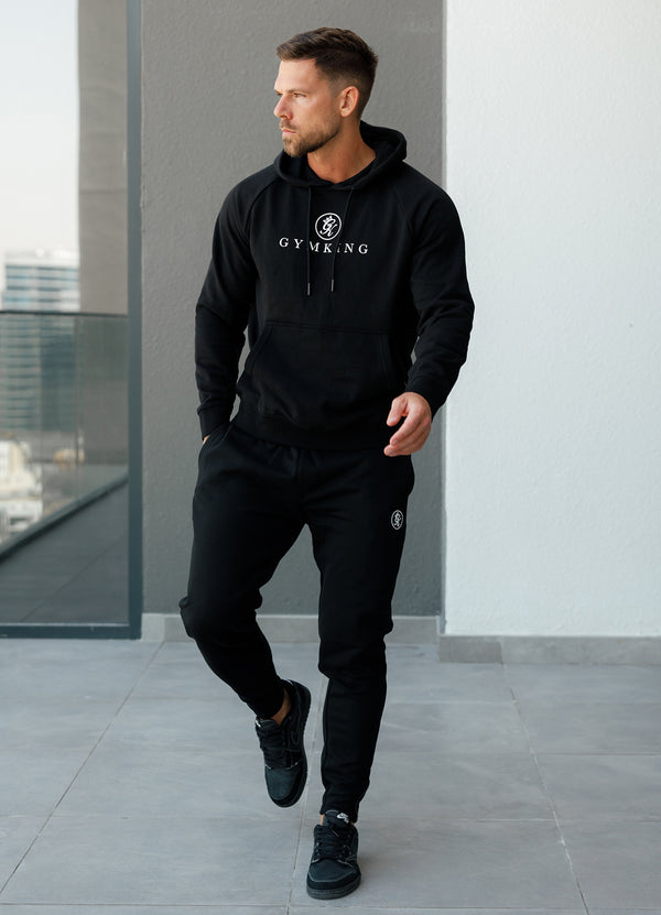 Gym King Pro Logo Fleece Hood Black
