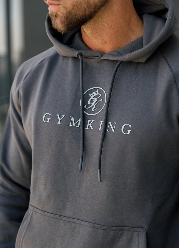 Gym King Pro Logo Fleece Hood Graphite