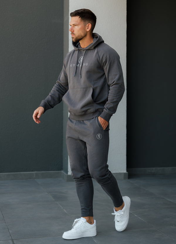 Gym King Pro Logo Fleece Hood Graphite