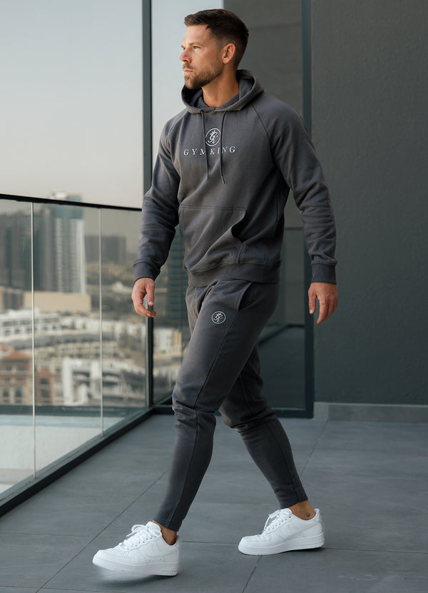 Gym King Pro Logo Fleece Hood Graphite